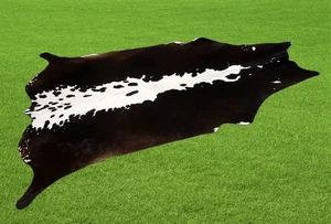 100% Genuine Cow hide Rug Area Carpet Skin Leather 21.00 sq.feet (56"x54") A-300 - Picture 1 of 3