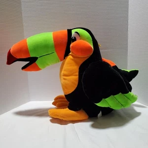 Classic Toy Company Realistic Plush Toucan Colorful Jungle Bird 13" Stripes - Picture 1 of 10