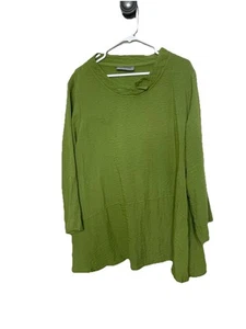 Eleven Stitch Design Size XL Green Lagenlook Top Blouse Shirt oversized - Picture 1 of 10