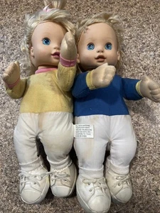 Too Cute Twins Blonde Boy And Girl Dolls 2001 Untested - Picture 1 of 7