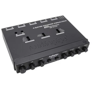 4 Band 15V Half-Din Graphic Equalizer with Subwoofer Control EQ-4-V15 Audiopipe - Picture 1 of 5