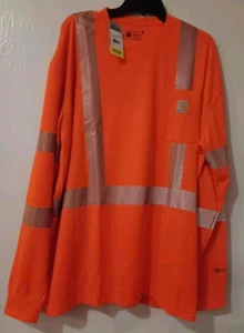 Carhartt Hemd Herren Gr. XL, Orange Koralle High Visibility Force Relaxed Fit Neu - Bild 1 von 8