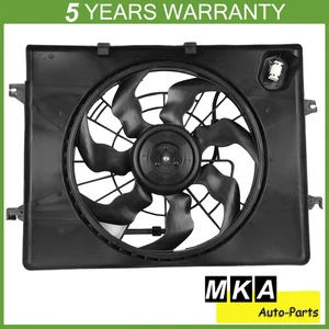 Radiator Cooling Fan Assembly Fits 2011-2013 Hyundai Sonata Kia Optima L4 2.4L - Picture 1 of 14