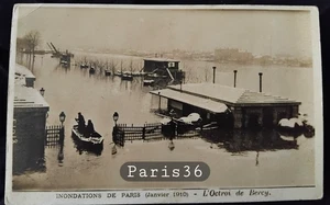 N° 36 PARIS INONDATIONS DE 1910  L'OCTROI DE BERCY  Non Ecrite - Imagen 1 de 2