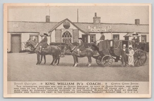 Postcard King William IV's Coach - Horses - Blacksmith Shop - Picture 1 of 2