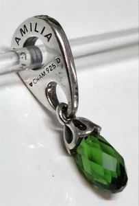 💖New Chamilia FERN GREEN SWAROVSKI BRIOLETTE & Silver Bead 2025-0796 $55 Retire - Picture 1 of 7