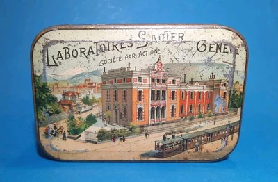 Blechdose um 1900 Albert Sauter Laboratoires - Bild 1 von 4