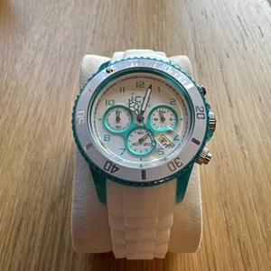 Turquoise White Ice Watch Silicone Watch Excellent Condition - Picture 1 of 3