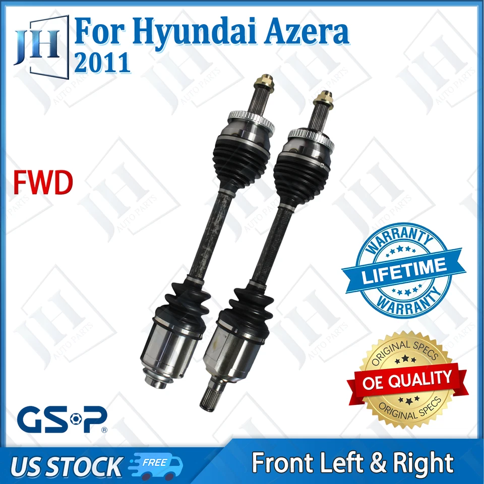 OE Front Pair Left Right CV Axle Shaft Set For 2011 Hyundai Azera V6 3.3L FWD — 第 1/4 张图片