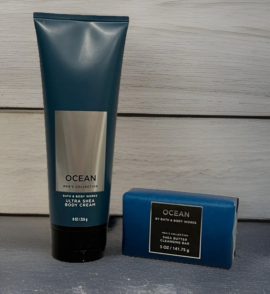 Bath & Body Works мужская коллекция очищающий батончик OCEAN и крем для тела Ultra Shea - Изображение 1 из 4