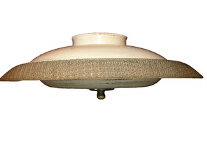 MCM Atomic Space Age Flying Saucer Deckenleuchte massiv einteilig Leuchtenkombination!!! - Bild 1 von 19