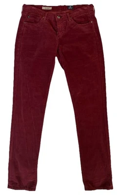 AG Adriano Goldschmied Womens The Stevie Slim Straight Corduroy Pants 27 R - Image 1 of 4