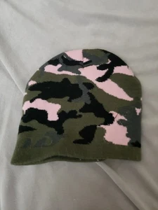 Camouflage Beanie Olive Green/black/pink - Picture 1 of 5