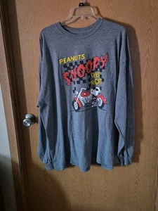 PEANUTS SNOOPY BIKE NIGHT Langarmshirt Erwachsene 2X-LARGE - Bild 1 von 6