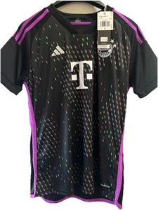 Adidas F.C. Camiseta Bayern Munchen Para Hombre Grande 23/24 Aeroready Visitante Negra Sané #10 - Imagen 1 de 7