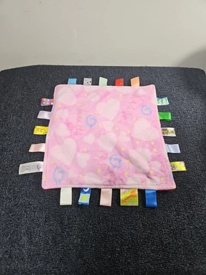 TAGGIES Manta de Seguridad Bebé Corazones Amorosos Amor Besos Sensoriales Satén Etiquetas 14" Foto 1 de 3