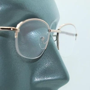 Smooth Rectangle Reading Glasses Metal Top Gold Frame Invisible Bottom +1.00 - Picture 1 of 4