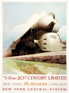 2531.20th Century New York Train Poster.Railroad Home decor interior room art - Picture 1 of 1