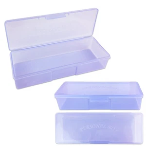 1pc Large Plastic Manicurists Personal Box Storage Case Container Purple - Picture 1 of 6