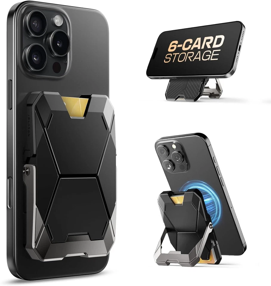 i-Blason para Cartera MagSafe con Soporte Cartera Magnética para iPhone 16/15/14/13/12 Foto 1 de 4