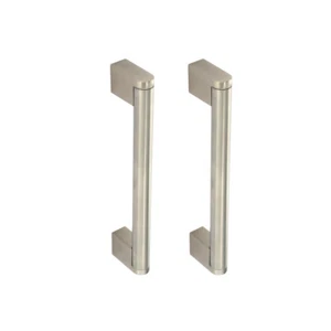 Paquete de 2 x 14 mm asas de barra de acero inoxidable cepillado níquel 448 mm centros - Imagen 1 de 1