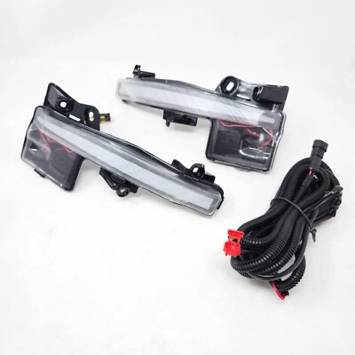 Luz antiniebla LED ámbar blanca incorporada señal DRL apta para Toyota Prius 2023-2025 con cable Foto 1 de 4