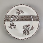 Plat Rond Creux Décor Choisy En Terre De Fer Sepia Dépôt Drouot