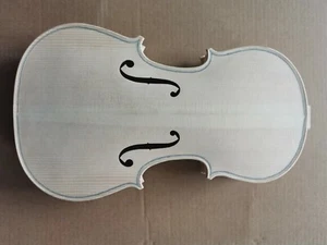 Violin Body 4/4 Maple Spruce Handmade Acoustic Violin Parts DIY White Unfinished - Picture 1 of 4