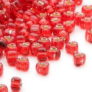 40 Miyuki Glass Triangle Seed Beads 5/0 Transparent Silver Lined Beads - Picture 1 of 13