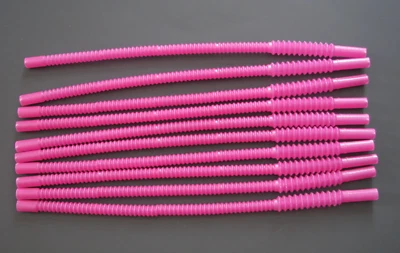 Tupperware Exclusive 11" Whistle Straws Set of 10 Dark Pink Color Rare New - Image 1 of 4