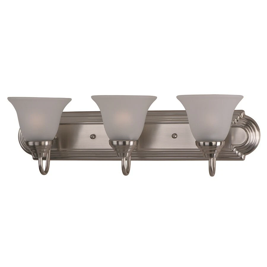 Maxim Lighting Essentials 3-Light Bath Vanity, Satin Nickel - 8013FTSN - Image 1 of 1