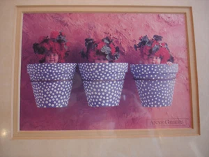Anne Geddes 8x10 Double Matted Litho 1994 MEDITERRANEAN POTS Babies & Flowers - Picture 1 of 14