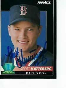 SCOTT HATTEBERG SIGNIERT 1992 PINNACLE #569 - BOSTON RED SOX - Bild 1 von 1