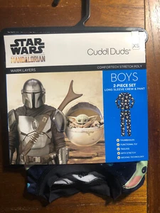 New Boys Cuddl Duds Black Star Wars Crew & Pant Comfortech Stetch Poly Layers XS - Picture 1 of 4