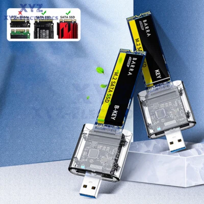 M.2 NGFF SSD SATA TO USB 3.0 Solid State External Enclosure Storage Case Adapter - Image 1 of 4