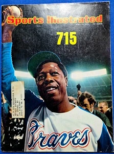 April 15 1974 Hank Aaron Braves Home Run #715 Sports Illustrated Magazine - Picture 1 of 9