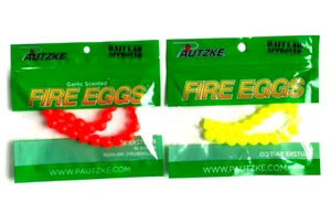 Pautzke Fire Eggs Soft Red Garlic Scented 20ct and Chartreuse 20ct Trout Bait - Picture 1 of 21
