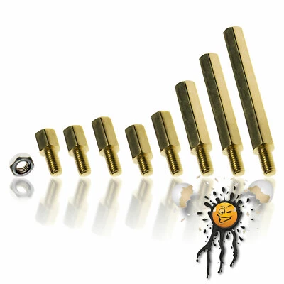 ANDROEGG PCB Abstandhalter Hexbolzen Standoff Brass M3 4-40mm + Mutter/Nut Metall 8-Teile