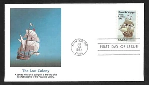 #2093 20c Roanoke Voyages - The Lost Colony Cachet - Fleetwood FDC - Picture 1 of 2