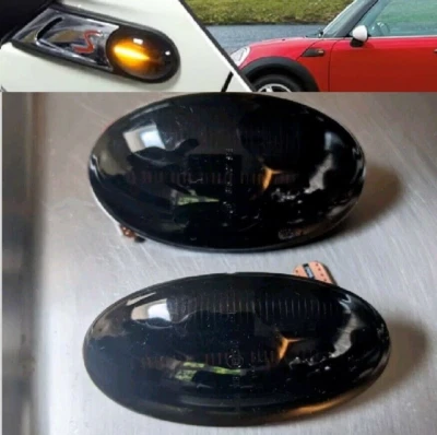 R57 MINI Cooper S JCW LED Dynamic Sequential Flowing Indicators Repeaters Black - Image 1 of 4