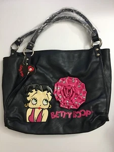 2012 Betty Boop Women's Handbag Shoulder Bag Purse Ruffled Flower Rhinestones - Picture 1 of 20