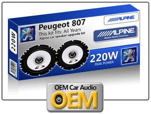 Peugeot 807 Vordertür Lautsprecher Set Alpine Auto Lautsprecher 220W Max - Picture 1 of 2
