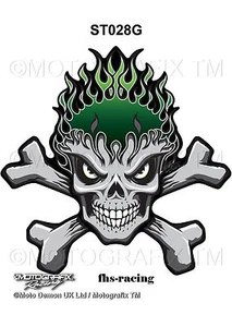 ST028G , MOTOGRAFIX - Tankpad , Tankprotektor , Skull Bones , Streetfighter - Bild 1 von 1