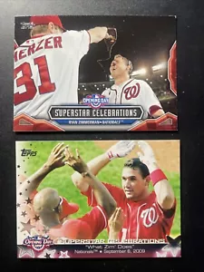 Washington Nationals Ryan Zimmerman Opening Day 2 Card Lot 2009/2015 Topps - Picture 1 of 2
