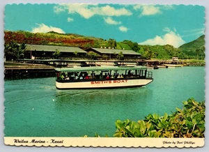 Wailua Marina Kauai Hawaii Boat Tours Vintage Post Card - Picture 1 of 2