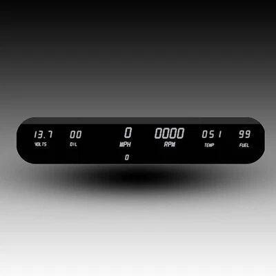 CLUSTER DE CALIBRE LED UNIVERSAL BLANCO INTELLITRONIX DP10002W Digital calibre 6 Foto 1 de 4