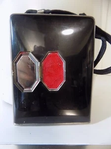 Vintage Art Deco Mondaine Compact Lipstick, Rouge and Powder Wrist Held - Picture 1 of 14