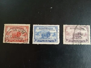 AUSTRALIA-SG150-152 1934 JOHN MCARTHUR SET OF USED STAMPS - Picture 1 of 2