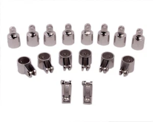 16 set Stainless Steel 4-Bow 1" Bimini Top Fittings Boat Hardware Universal - Picture 1 of 6