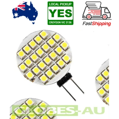 GLOBES-AU 12V G4 LED COOL WHITE GLOBE 24 SMD Lamp Bulb Tent Camping Car Garden Light Jayco